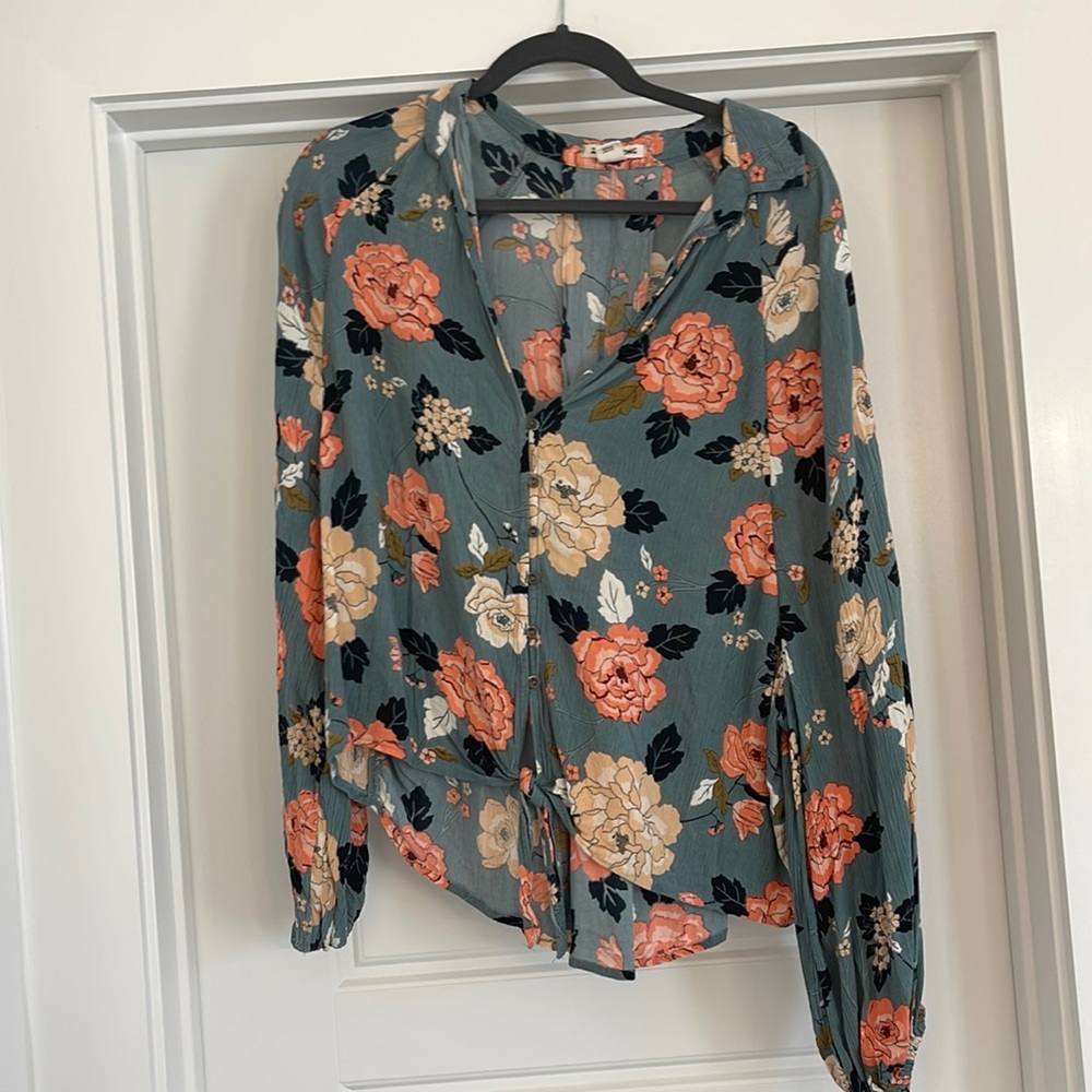 Billabong Flower Blouse Size L
